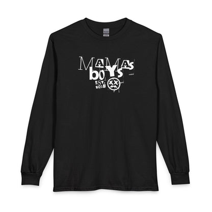 Mamas Boys Retro Grunge Logo Long Sleeve Tee