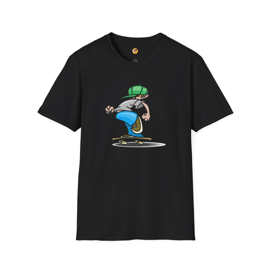 MamasBoys Skateboarder Cartoon T-Shirt Tee